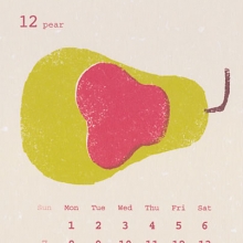 #583 花の店はれ カレンダー2014「リンゴ」