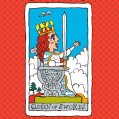 #862 タロットカード「剣の女王」