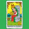 #0859 タロットカード「金貨の女王」